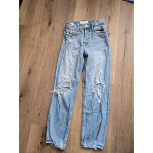 Mother Superior The Tomcat Jeans WM25 The Confession Button Fly Distressed Ankle